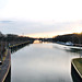 Rhein-Herne-Kanal, Unterwasser der Schleuse Gelsenkirchen / 11.03.2018