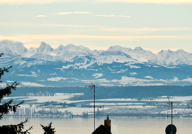 Blick auf die Schweizer Alpen