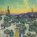 Detail of A Walk at Twilight by Van Gogh in the Metropolitan Museum of Art, July 2023