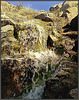 Mountain stream over granite. After the rain.