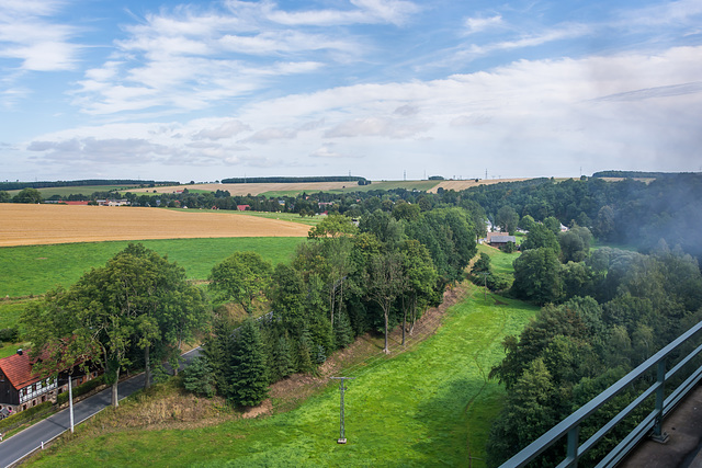 Auf dem Frankensteiner Viadukt über das Striegistal