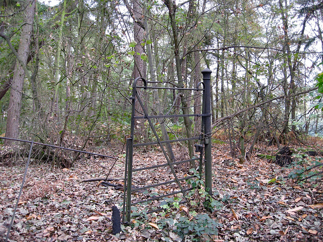 Remnants of an old gate in The Hill, Himley Estate woodland