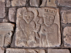 wirksworth church, derbs; c12 saint with book and king