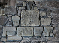wirksworth church, derbs; c12 sculptural fragments in n. transept, inc. parts of a doorway