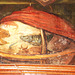 Detail of Globe on Mural, Anti Room, Bolsover Castle, Derbyshire