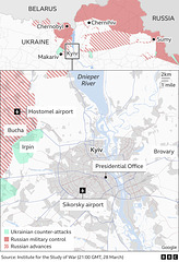 UKR - Kyiv close up, counter attacks, 28th March 2022