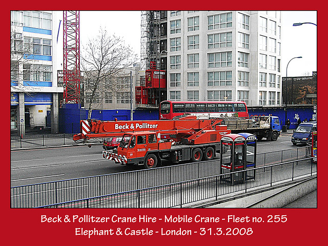 Beck & Pollitzer mobile crane London 31 3 2008