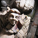 turvey church, beds  (20)saracen crest on c16 tomb with effigies of 2nd lord mordaunt +1571 and his two wives