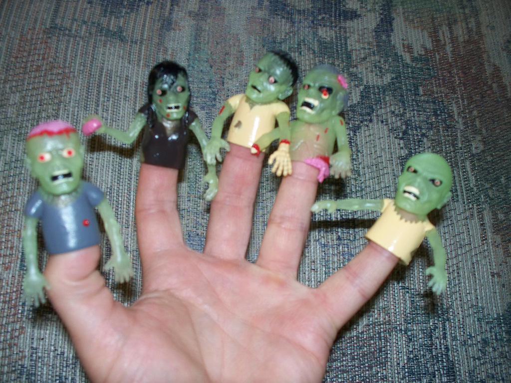 Rubber Ugly Finger Zombies