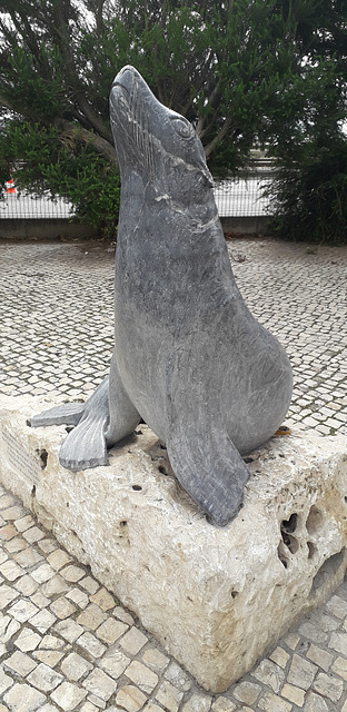 Statue of sea wolf.