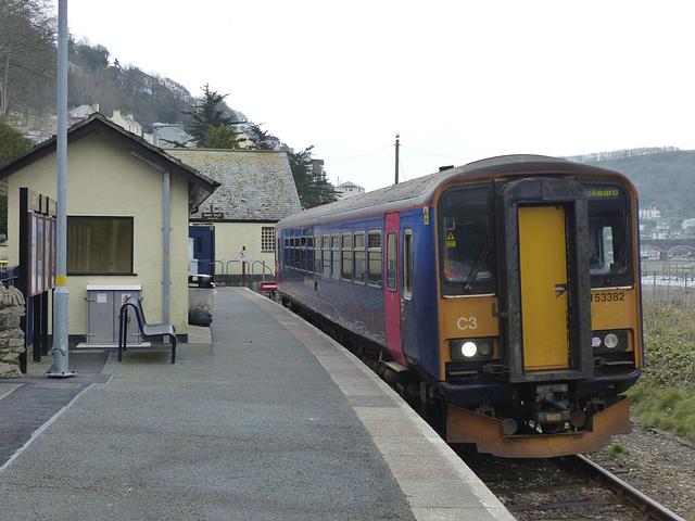 GWR 153382 at Looe (1) - 10 February 2017