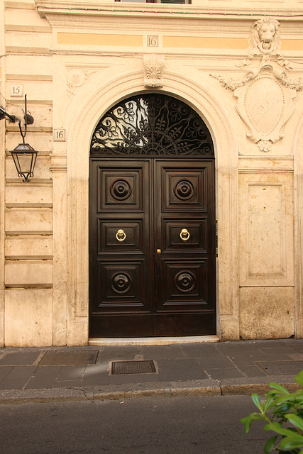 A typical Roman door