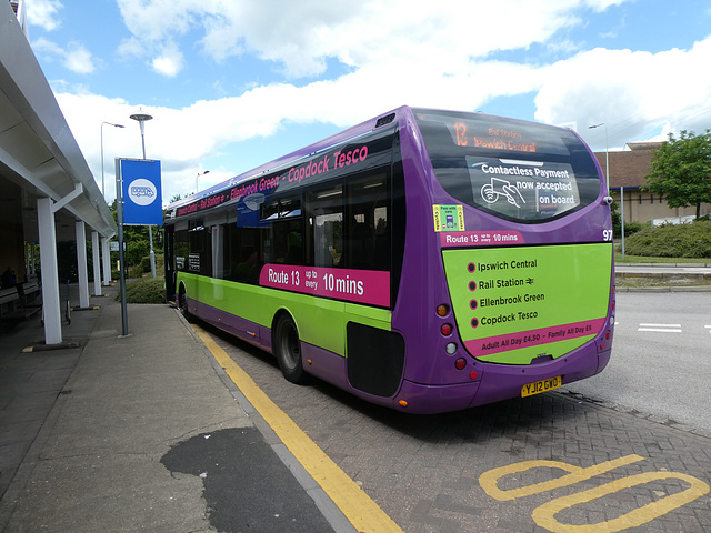Ipswich Buses 97 (YJ12 GWO) - 21 Jun 2019 (P1020837) Ipswich Buses 97 (YJ12 GWO) - 21 Jun 2019 (P1020837)