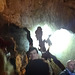 Witch's shadow from stalagmite in Frasassi caves