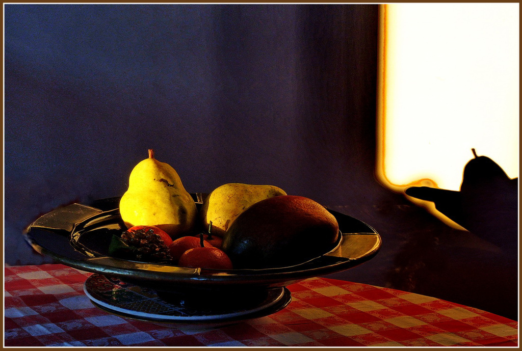 .. coucher de soleil dans la cuisine...!