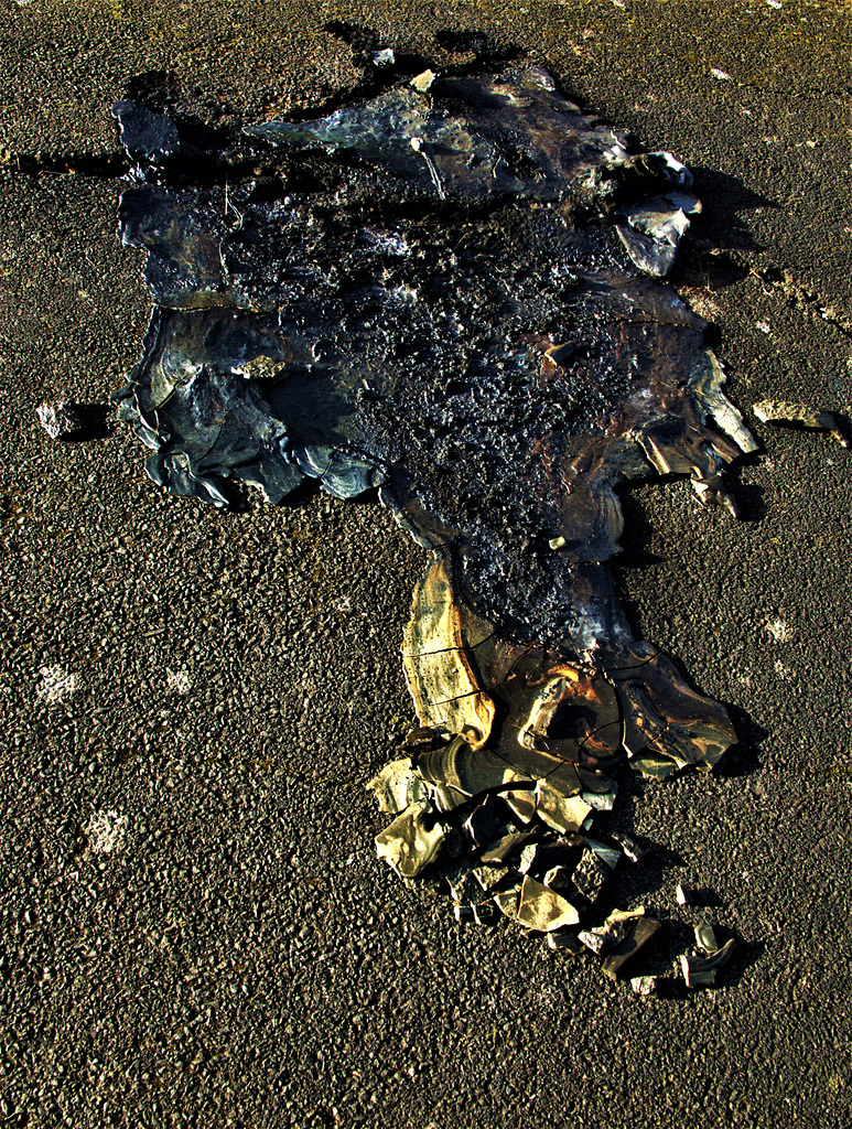 Set On Fire And Melted Into The Road