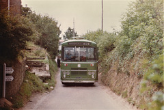 Southern National Marshall bodied Bristol LH6L near Bridport – 8 Aug 1984 (X844-19)