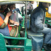 Delhi- Smiling Girls in an Auto Rickshaw