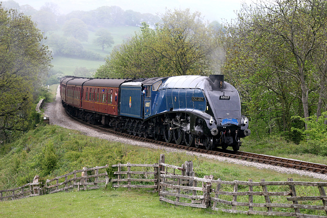 60007 SIR NIGEL GRESLEY at Esk Viaduct on 2P03 10.30 Grosmont to Pickering 7th May 2011