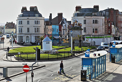 It must be springtime in Weymouth when you see the first delicate blooms of traffic cones on top of the bus shelters