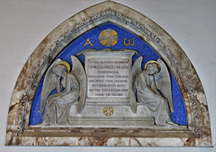 turvey church, beds  (27)c19 tomb of charles longuet higgins +1885 angel mourners by armstead