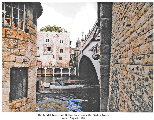 Lendal Tower & Bridge York August 1989