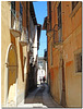 Lane with nice balconies