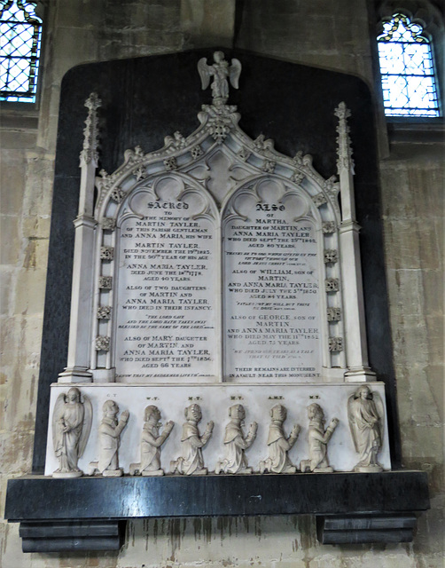 edington church wilts c19 tomb tayler family 1852 by white