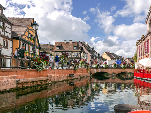 In Colmar auf der La Lauch bei einer E- Boot Fahrt