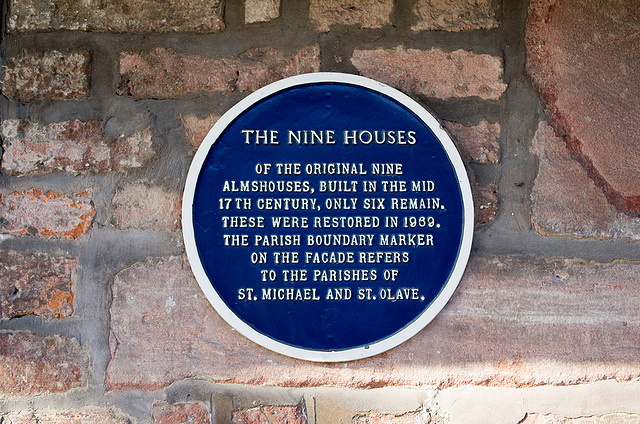 Blue plaque for the alms houses