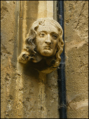 Schola Logicae head sculpture