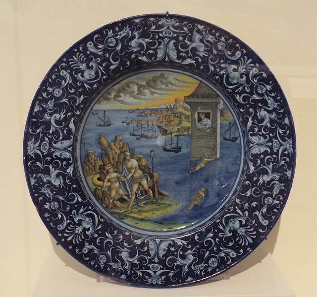 Plate with Hero and Leander in the Getty Center, June 2016