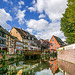 In Colmar auf der La Lauch bei einer E- Boot Fahrt