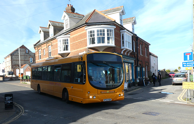 Sanders Coaches HF54 HGN in Mundesley - 15 Mar 2022 (P1110022)