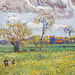 Detail of Landscape under Turbulent Skies by Van Gogh in the Metropolitan Museum of Art, July 2023