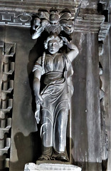 turvey church, beds  (92)caryatid on the c16 tomb to 1st lord mordaunt +1560 and wife attributed to t.kirby