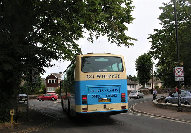 Whippet Coaches J670 LGA (J456 HDS, LSK 496) in Mildenhall - 6 July 2010 (DSCN4227)