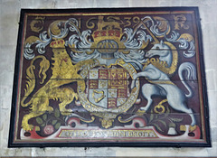 edington church wilts  c17 royal arms 1639 from imber
