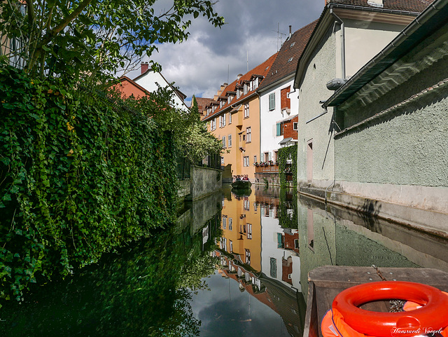 In Colmar auf der La Lauch bei einer E- Boot Fahrt