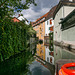 In Colmar auf der La Lauch bei einer E- Boot Fahrt