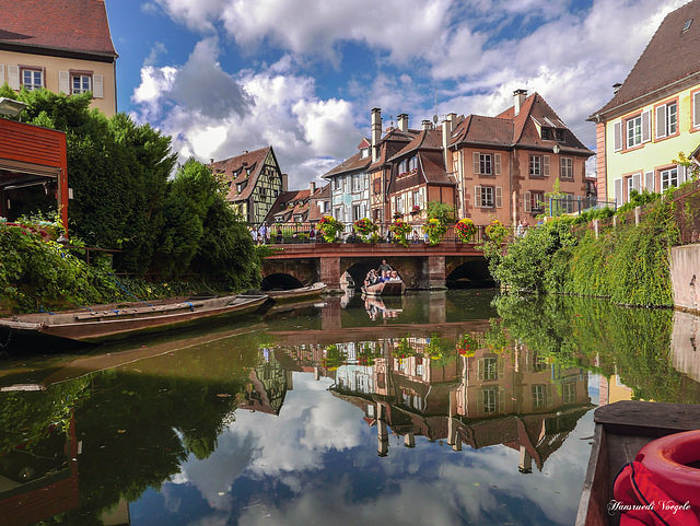 In Colmar auf der La Lauch bei einer E- Boot Fahrt