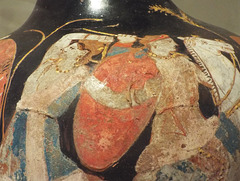 Detail of a Terracotta Hydria with a Cover from Amphipolis in the Metropolitan Museum of Art, June 2016