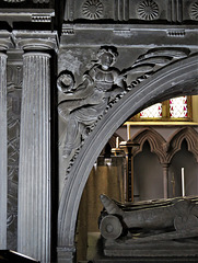 turvey church, beds  (34)fame on the c16 tomb to 1st lord mordaunt +1560 and wife attributed to t.kirby