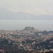 Greece, Kerkyra (Corfu), View from the «Kaiser's Throne» Observation Deck to the  Fortress of Palaio Frourio in the City of Kerkyra