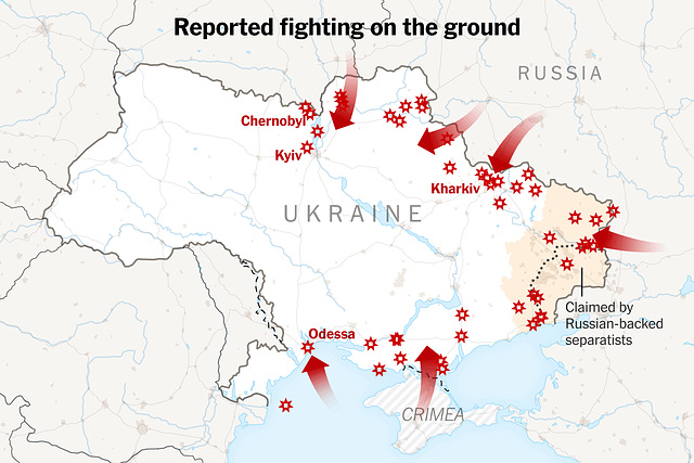 UKR - initial reports for 24th February 2022