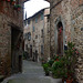 Italy, Narrow and  Winding Medieval Street in Anghiari