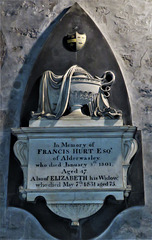 wirksworth church, derbs ; c19 tomb of francis hurt +1801