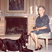 Lady Baskerville sits for a portrait. My grandmother and her nemesis, about 1964. Brought forward for The Vintage Photos Theme Park