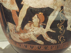 Detail of a Terracotta Hydria with a Cover from Amphipolis in the Metropolitan Museum of Art, June 2016