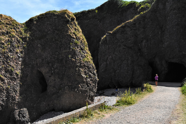 Cushendun caves, Northern Ireland.  Please look carefully!